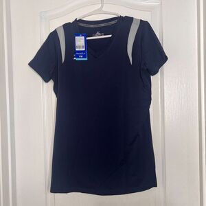 Mizuno‎ Youth Jersey M Navy Blue V-neck Volleyball Short Sleeve Athletic NWT